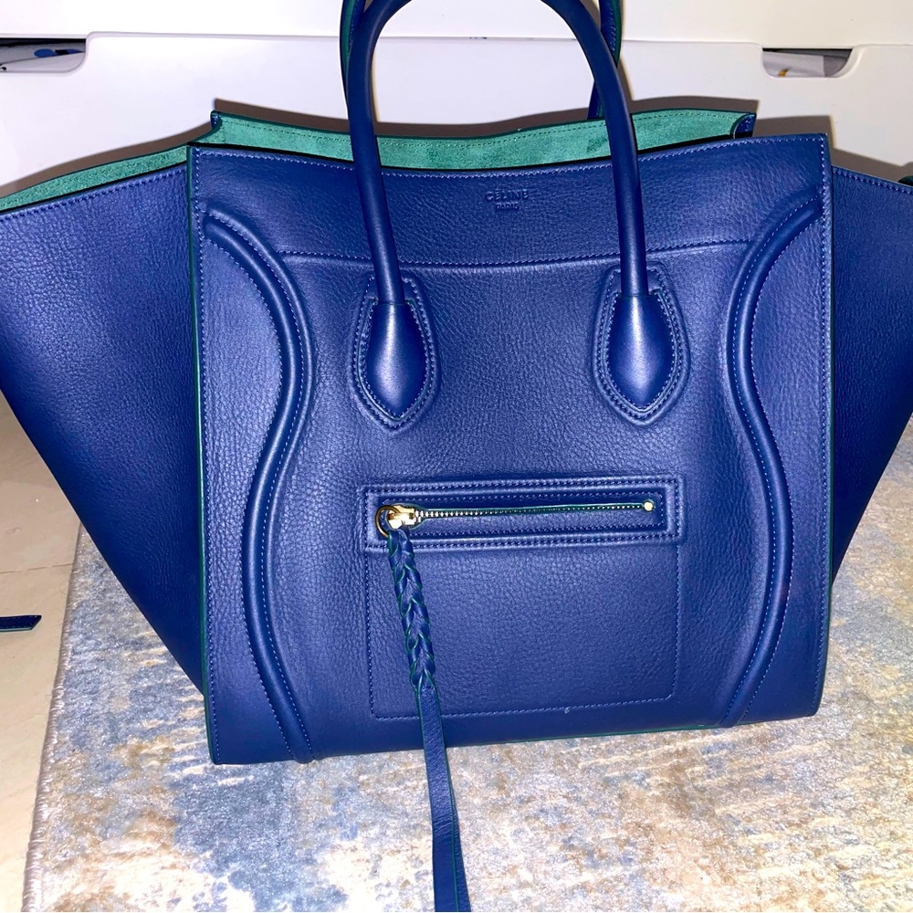New Celine Original Phantom Leather Italy Large Luggage Tote Bag
